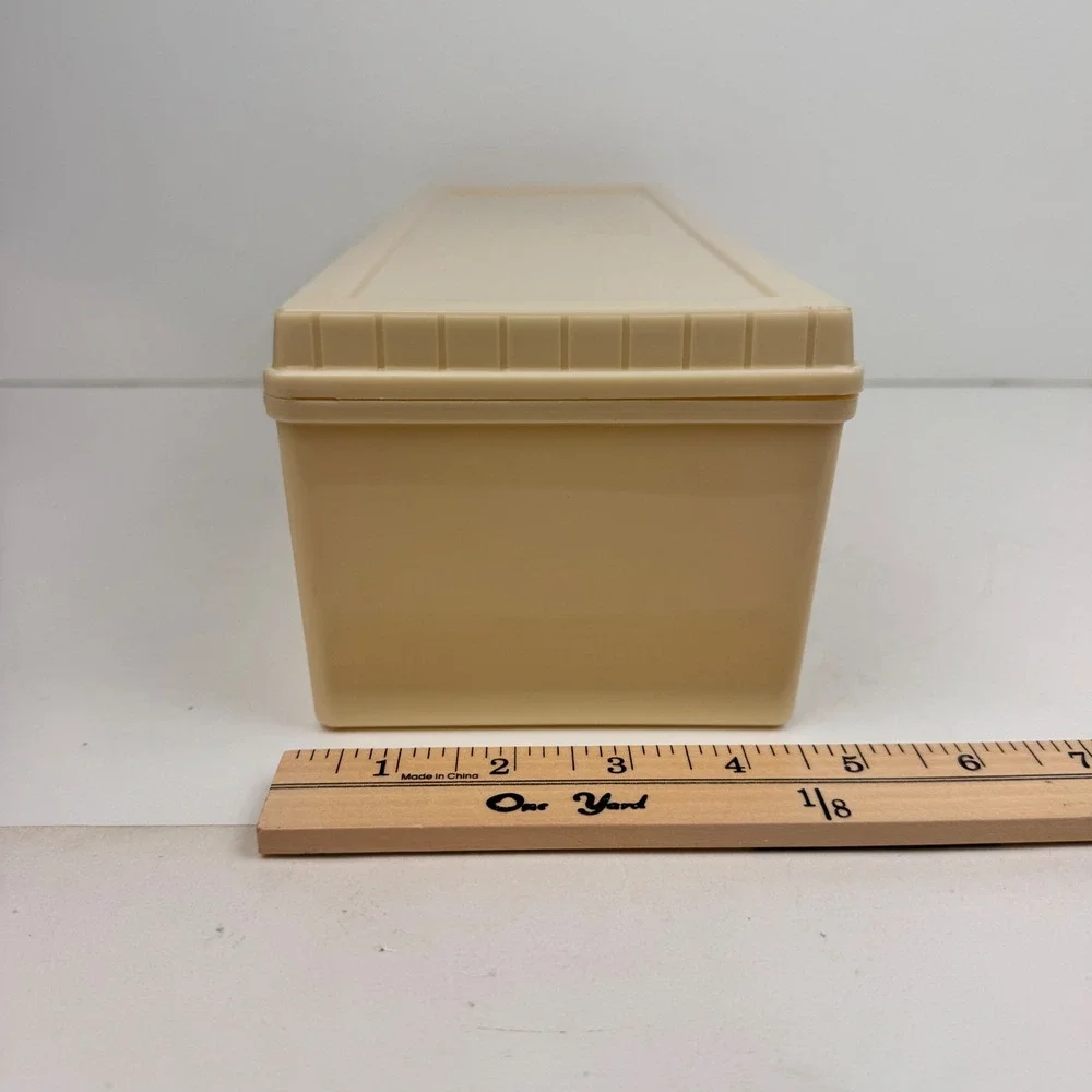 Vtg Thermos Brand plastic picnic sandwich box w hinged lid tan color replacement